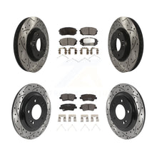 Load image into Gallery viewer, Front Rear Coated Drill Slot Disc Brake Rotor Ceramic Pad Kit For Hyundai Sonata