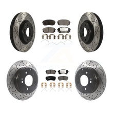 Charger l'image dans la galerie, Front Rear Coated Drill Slot Disc Brake Rotor Ceramic Pad Kit For Hyundai Sonata