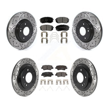 Load image into Gallery viewer, Front Rear Drilled Slot Brake Rotor &amp; Ceramic Pad Kit For Hyundai Elantra GT Kia