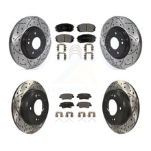 Load image into Gallery viewer, Front Rear Drill Slot Brake Rotor Ceramic Pad Kit For 2019 Kia Soul Turbocharged