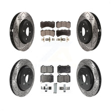 Load image into Gallery viewer, Front Rear Drilled Slot Brake Rotor Ceramic Pad Kit For Jeep Grand Cherokee 6.4L