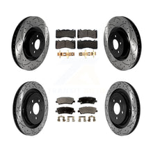 Load image into Gallery viewer, [Front+Rear] 2022 Ford Mustang 5.0L Performance Drilled &amp; Slotted Brake Rotor &amp; Ceramic Pads Kit For Max Braking