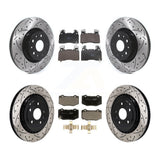 Front Rear Drill Slot Brake Rotor Ceramic Pad Kit For Chevrolet Camaro With Brembo Brakes KDT-101880