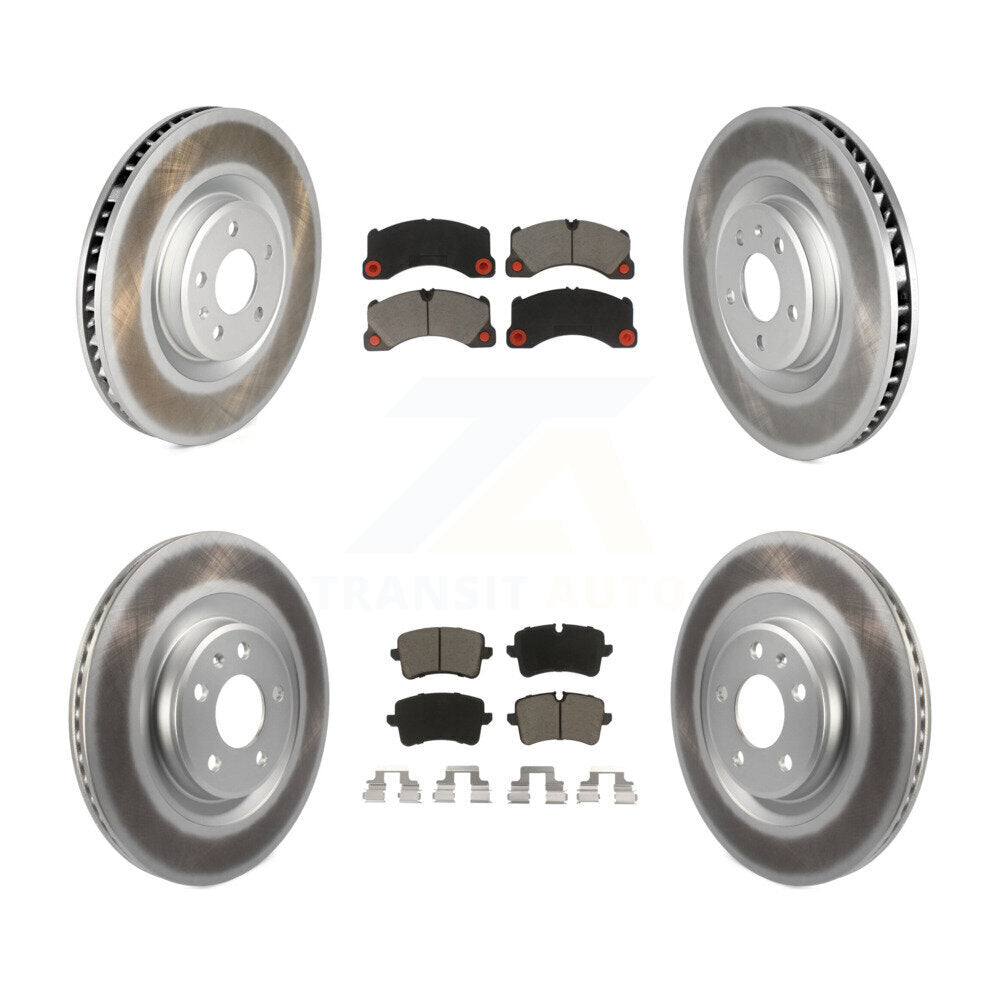 [Front+Rear] 2017 Porsche Macan S Premium Coated Rotors & Ceramic Pads Brake Kit For Max Braking