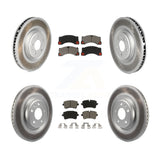 [Front+Rear] 2017 Porsche Macan S Premium Coated Rotors & Ceramic Pads Brake Kit For Max Braking