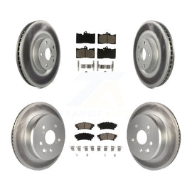 Front Rear Coated Brake Rotors Ceramic Pad Kit (6Pc) For Lexus GS350 IS300 IS350