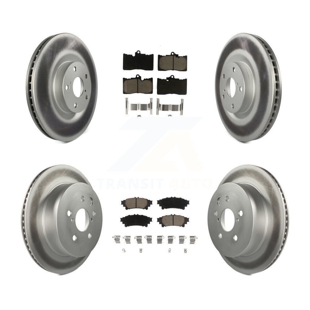 Front Rear Coated Brake Rotors Ceramic Pad Kit (6Pc) For Lexus IS350 C F Sport