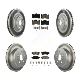 Front Rear Coated Brake Rotors Ceramic Pad Kit (6Pc) For Lexus IS350 C F Sport