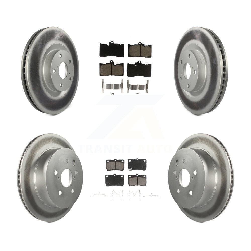 Front Rear Coated Brake Rotor Ceramic Pad Kit (6Pc) For Lexus GS350 IS350 GS450h