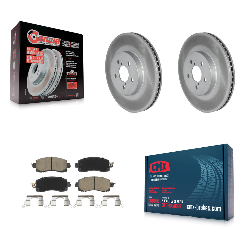 Front Coated Disc Brake Rotors And Ceramic Pads Kit For Subaru Crosstrek Impreza