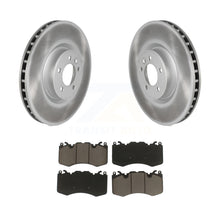 Load image into Gallery viewer, Front Coated Disc Brake Rotors And Ceramic Pads Kit For Land Rover Range Sport