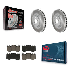 Front Coated Disc Brake Rotors And Ceramic Pads Kit For Land Rover Range Sport