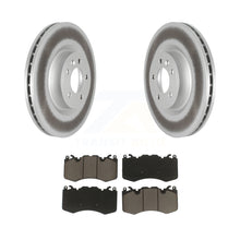 Charger l&#39;image dans la galerie, Front Coated Disc Brake Rotors And Ceramic Pads Kit For Land Rover Range Sport