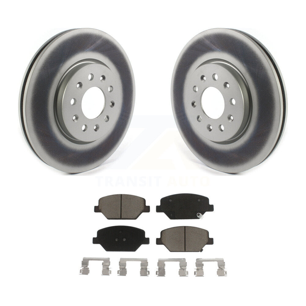 Front Coated Brake Rotor Ceramic Pad Kit For Chevrolet Equinox GMC Terrain Buick