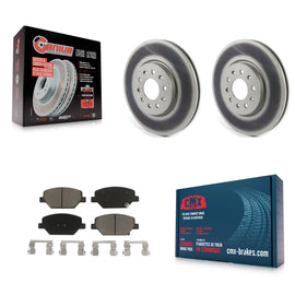 Front Coated Brake Rotor Ceramic Pad Kit For Chevrolet Equinox GMC Terrain Buick