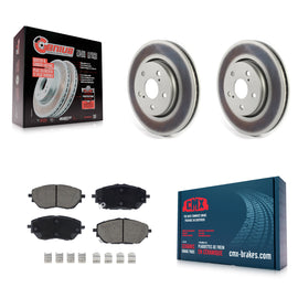 Front Coated Disc Brake Rotors And Ceramic Pads Kit For Toyota C-HR