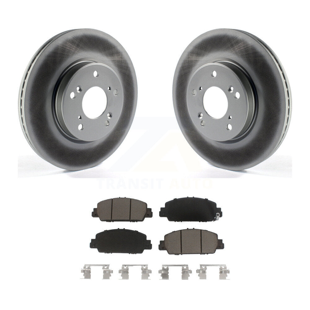 Front Coated Disc Brake Rotors And Ceramic Pads Kit For Honda Accord HR-V