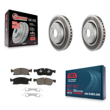 Charger l'image dans la galerie, Front Coated Brake Rotor &amp; Ceramic Pad Kit For Jeep Grand Cherokee Dodge Durango