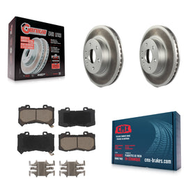 Front Coated Disc Brake Rotors Ceramic Pad Kit For Chevrolet Colorado GMC Canyon