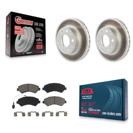 Front Coated Disc Brake Rotor & Ceramic Pad Kit For Ram ProMaster 1500 2500 3500