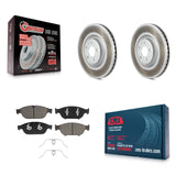 Front Coated Disc Brake Rotors And Ceramic Pads Kit For Audi A6 Quattro A7