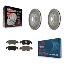 Charger l'image dans la galerie, Front Coated Brake Rotor &amp; Ceramic Pad Kit For Audi Q5 A6 Quattro S5 S4 A7 A5 A4