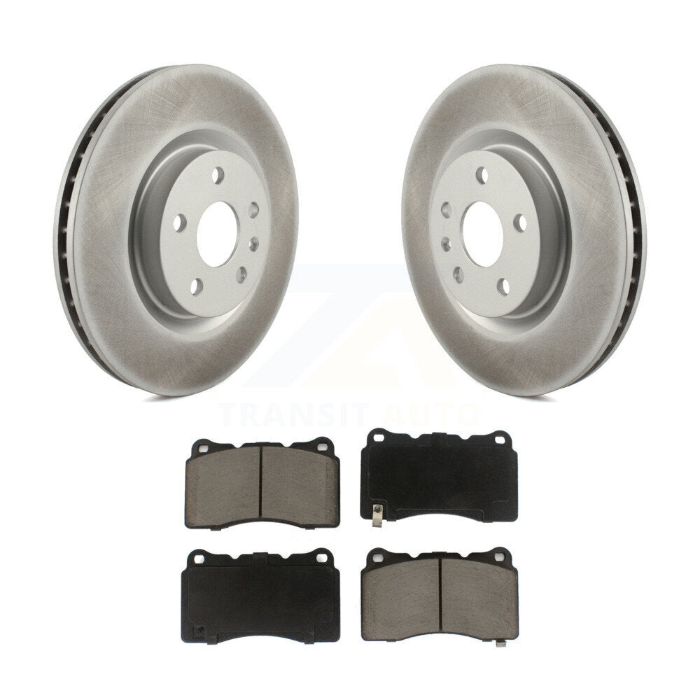 Front Coated Disc Brake Rotors And Ceramic Pads Kit For Cadillac XTS Buick Regal