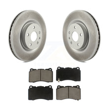 Charger l&#39;image dans la galerie, Front Coated Disc Brake Rotors And Ceramic Pads Kit For Cadillac XTS Buick Regal