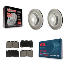 Charger l'image dans la galerie, Front Coated Disc Brake Rotors And Ceramic Pads Kit For Cadillac XTS Buick Regal