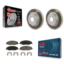 Charger l'image dans la galerie, Front Coated Disc Brake Rotors And Ceramic Pads Kit For Cadillac CTS