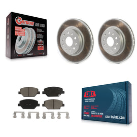 Front Coated Disc Brake Rotors And Ceramic Pads Kit For Chevrolet Camaro