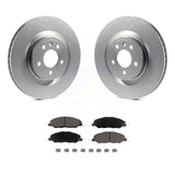 Front Coated Disc Brake Rotors And Ceramic Pads Kit For Ford Mustang