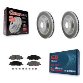 Front Coated Disc Brake Rotors And Ceramic Pads Kit For Ford Mustang