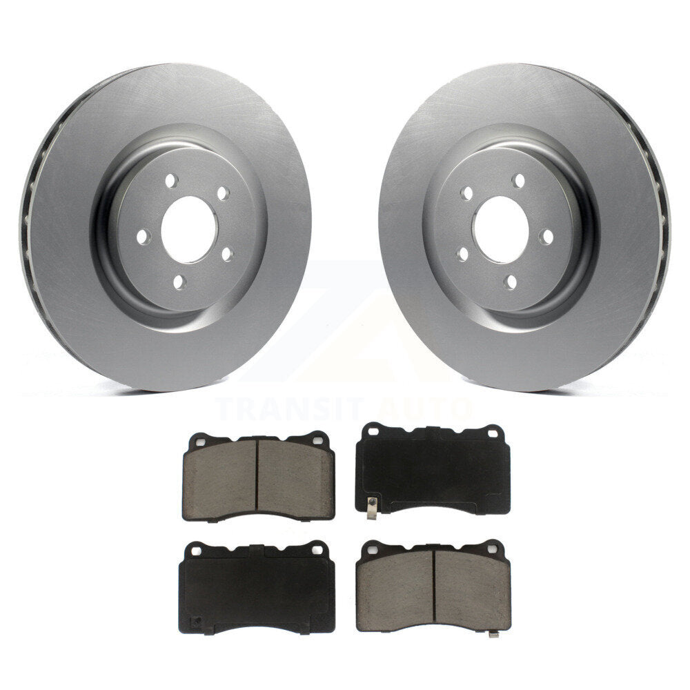 Front Coated Disc Brake Rotors And Ceramic Pads Kit For Ford Mustang