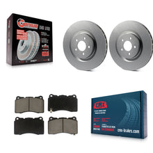 Charger l'image dans la galerie, Front Coated Disc Brake Rotors And Ceramic Pads Kit For Ford Mustang