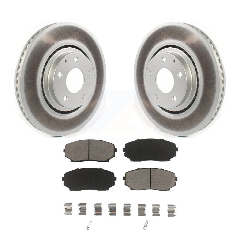 Front Coated Disc Brake Rotors And Ceramic Pads Kit For Mazda CX-5 CX-9