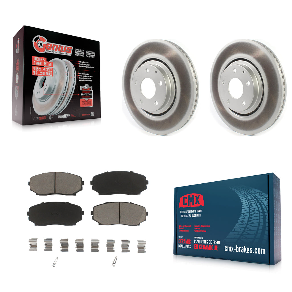 Front Coated Disc Brake Rotors And Ceramic Pads Kit For Mazda CX-5 CX-9