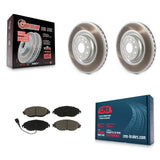 Front Coat Brake Rotor Ceramic Pad Kit For Volkswagen Tiguan Jetta GTI Audi Golf