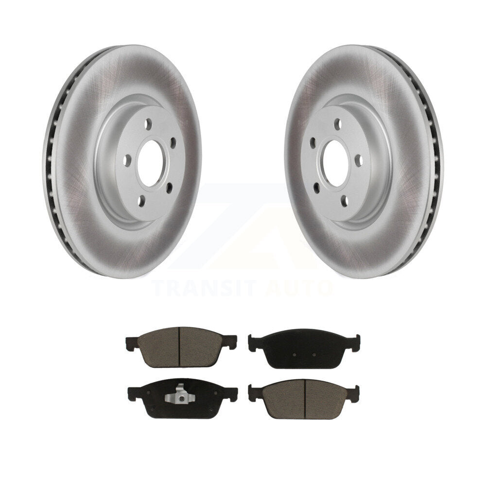 Front Coated Disc Brake Rotors And Ceramic Pads Kit For Ford Transit Connect