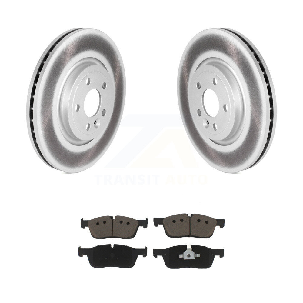 Front Coat Brake Rotors Ceramic Pad Kit For Jaguar F-Pace Land Rover Range Velar