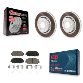 Front Coated Disc Brake Rotors And Ceramic Pads Kit For Acura RLX
