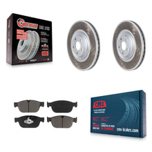 Charger l'image dans la galerie, Front Coat Brake Rotors Ceramic Pad Kit For Volvo XC90 With 366mm Diameter Rotor