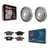 [Front] 2014-2020 Fiat 500L Premium Coated Rotors & Ceramic Pads Brake Kit For Max Braking