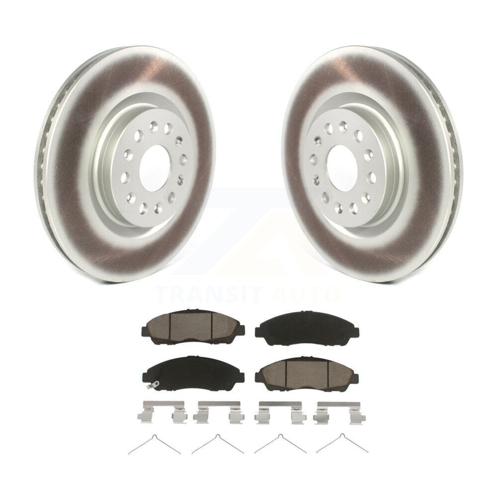 Front Coated Disc Brake Rotor Ceramic Pad Kit For Cadillac XT5 Buick Enclave XT6