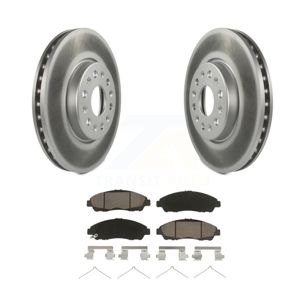 Front Coated Brake Rotor Ceramic Pad Kit For Chevrolet Traverse GMC Acadia Buick