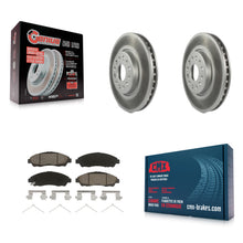 Charger l'image dans la galerie, Front Coated Brake Rotor Ceramic Pad Kit For Chevrolet Traverse GMC Acadia Buick