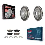 Front Coated Disc Brake Rotors And Ceramic Pads Kit For Ford Fiesta