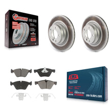 Charger l'image dans la galerie, Front Coated Disc Brake Rotors And Ceramic Pads Kit For BMW 330i 330xi X1