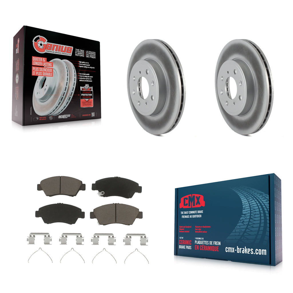 [Front] 2015-2020 Honda Fit Premium Coated Rotors & Ceramic Pads Brake Kit For Max Braking