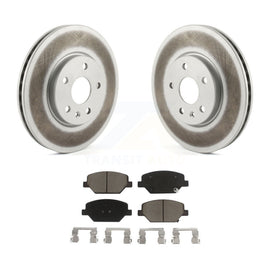 [Front] 2019 Buick Envision Cadillac XT4 Premium Coated Rotors & Ceramic Pads Brake Kit For Max Braking